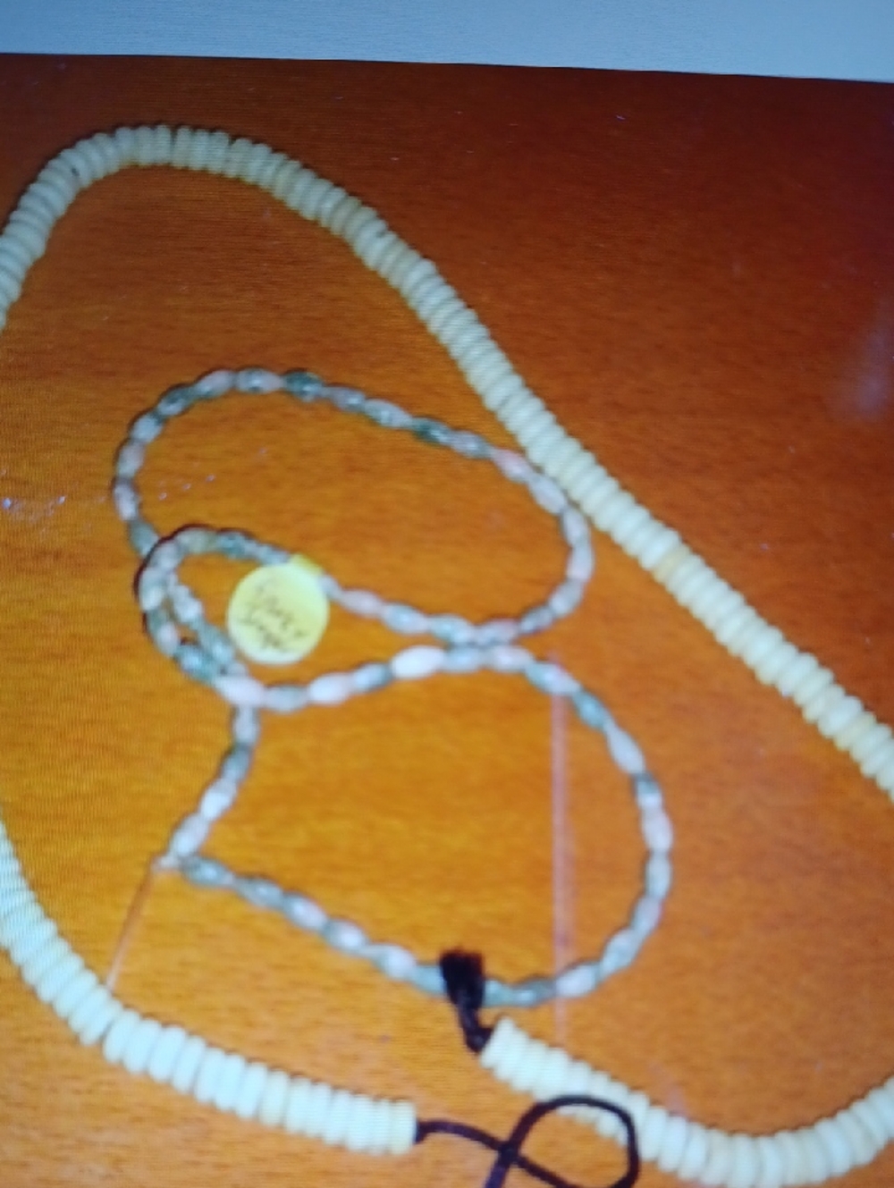 Beaded Shell Necklace Set in Cream and Light Gray(White Coral&Jasper)